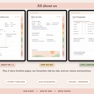 Diario di coppia stampabile, quaderno di esercizi per la relazione, 120 spunti di conversazione, idee per serate romantiche, check-in settimanale immagine 5