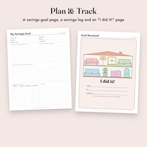 Savings Challenge Printable, Dream Home Color In Tracker, 500 to 10000, Letter A4 image 7