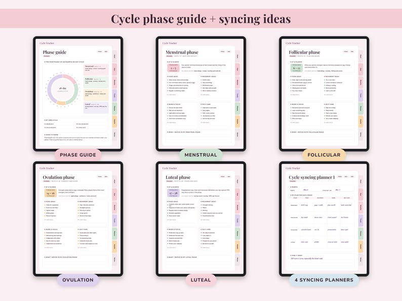 Cycle Tracker Journal Printable, Period Log, Menstrual Calendar, PMS Symptom Mood Planner, Undated Digital image 4