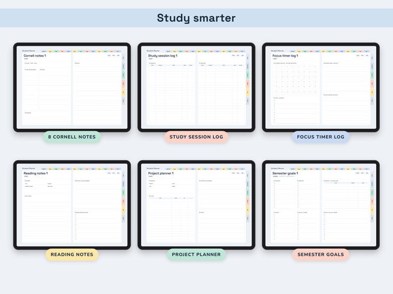 Academic Planner 2026 2027, Hyperlinked Digital Student Agenda with Assignment Tracker and GPA Calculator image 6