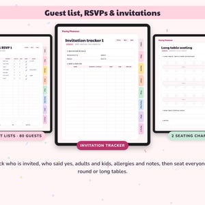 Party Planner Printable, Birthday Checklist, Guest List RSVP Tracker, Celebration Budget, Event Organizer Digital image 3