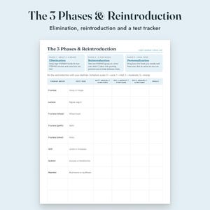 Low FODMAP Food List Printable, IBS Grocery List, Reintroduction Tracker, Letter A4 image 6