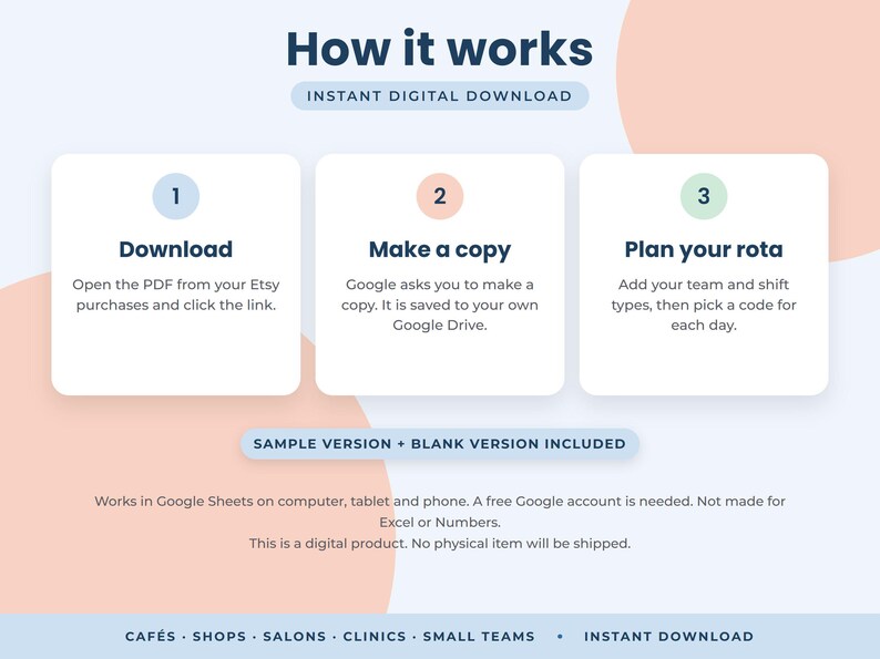 Employee Shift Schedule Google Sheets, Staff Rota Planner, Weekly Roster Template, Labour Cost Tracker image 8