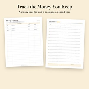 No Spend Challenge Printable, 30 Day, 52 Week, Monthly Color In Tracker, Letter A4 image 9