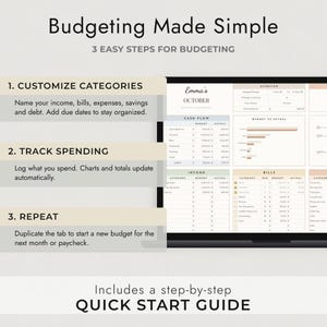 Paycheck Budget Spreadsheet Google Sheets, Neutral Biweekly Planner, Bills Due Before Payday bild 2
