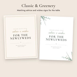 Wedding Advice Cards Printable, Newlywed and Bride to Be Cards, Signs, 5 Designs image 4