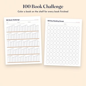 Reading Log for Kids Printable, Book Report Template, Bingo Challenge, 100 Book Tracker image 5