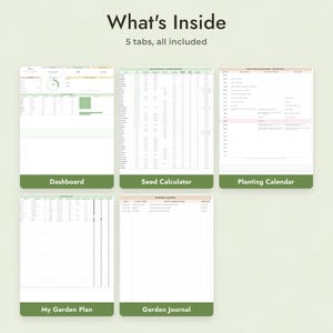 Seed Starting Calculator Google Sheets, Vegetable Garden Planner, Planting Calendar by Frost Date Bild 2