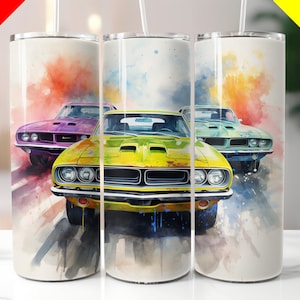 Cars Tumbler Design 20oz Tumbler Wrap Skinny Tumbler Wrap Tumbler Wrap Png 20 Oz Skinny Wrap Diseño de sublimación Vaso de acuarela
