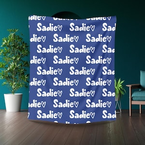 Personalized Custom Blanket, Baby Girl Blanket, Name Blanket, Girl Blanket Gift, Baby Blanket, Kids Blanket, Personalized Gift, Custom Gift