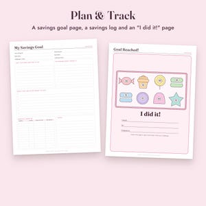 Savings Challenge Printable, Sweet Shop Candy Color In Tracker, 500 to 10000, Letter A4 image 7