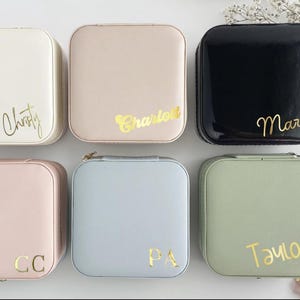 Custom jewelry box Jewelry box jewelry ring box travel jewellery case girls jewellery box jewelry box with name bridesmaid proposal