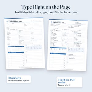 Nurse Report Sheet Med Surg, Fillable Nursing Brain Sheet, SBAR Handoff, Telemetry Template imagen 4