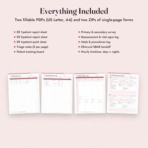ER Nurse Report Sheet, Fillable Emergency Nurse Brain Sheet, Triage Notes, SBAR, Tracking Board image 10