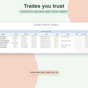 Home Maintenance Tracker Google Sheets, House Upkeep Schedule, Repair Log, Appliance Warranty Homeowner Planner image 6