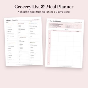 High Protein Food List Printable With Grams, Grocery List, Protein Tracker, Letter A4 imagen 7