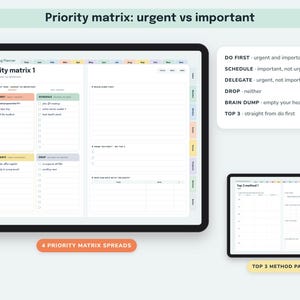 Time Blocking Planner Digital, Undated Productivity Journal, Hourly Schedule, Priority Matrix, Focus Session Log image 3