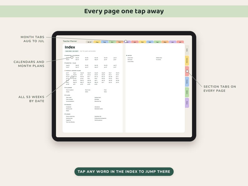 Teacher Planner 2026 2027, Dated Digital Lesson Plans, Gradebook, Seating Chart, Attendance image 9