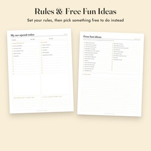 No Spend Challenge Printable, 30 Day, 52 Week, Monthly Color In Tracker, Letter A4 image 8