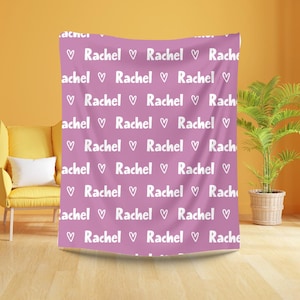 Personalized Custom Blanket, Baby Girl Blanket, Name Blanket, Girl Blanket Gift, Baby Blanket, Kids Blanket, Personalized Gift, Custom Gift