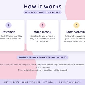 Google Sheets voor het bijhouden van films, een kijklijst voor tv-series, een logboek voor afleveringen van series en een dagboek voor filmbeoordelingen. afbeelding 8