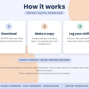 Timesheet Google Sheets Template, Overtime Tracker, Hourly Pay Calculator, Work Hours Log image 8