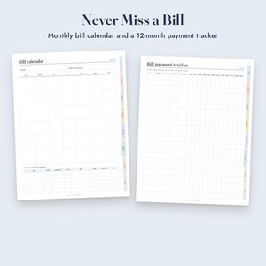 Budget Planner Printable, Bi-Weekly Paycheck Planner, Expense Tracker, Savings Tracker, Bill Calendar, Letter A4 image 8