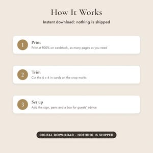 Wedding Advice Cards Printable, Newlywed and Bride to Be Cards, Signs, 5 Designs image 9