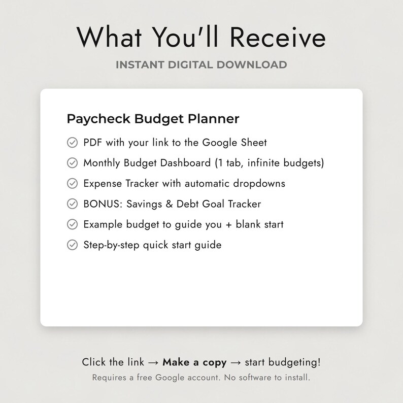 Paycheck Budget Spreadsheet Google Sheets, Neutral Biweekly Planner, Bills Due Before Payday bild 10