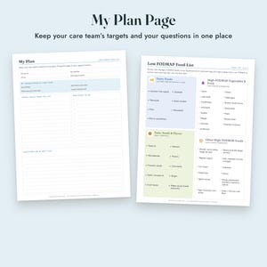 Low FODMAP Food List Printable, IBS Grocery List, Reintroduction Tracker, Letter A4 image 8