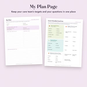 Gout Food List Printable, Low Purine Diet Chart, Grocery List, Flare Log, Letter A4 image 8