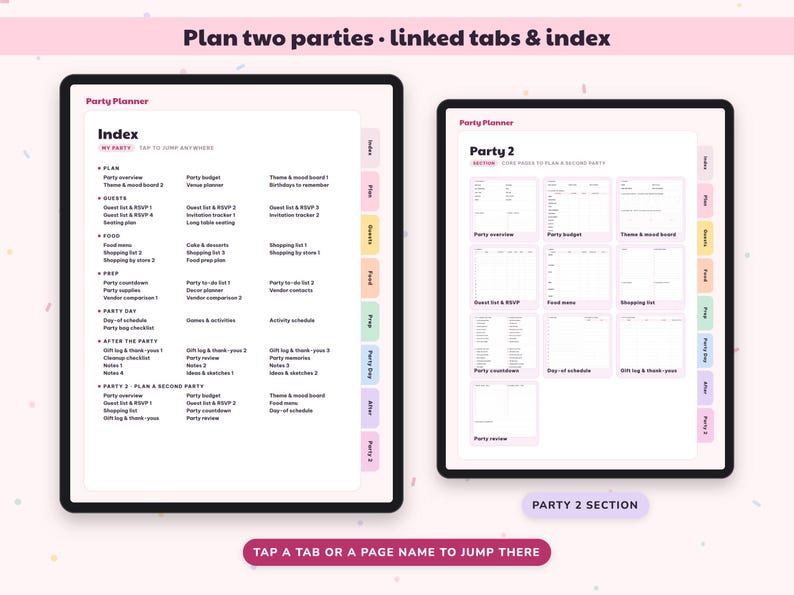 Party Planner Printable, Birthday Checklist, Guest List RSVP Tracker, Celebration Budget, Event Organizer Digital image 8