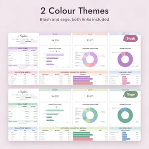 Annual Budget Spreadsheet Google Sheets, Finance Dashboard, Monthly Budget Planner, Bill Calendar, Sinking Funds, Net Worth Tracker image 2