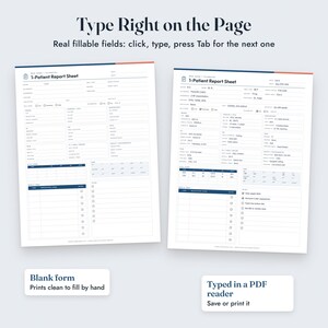 Nurse Report Sheet Bundle, 38 Fillable Forms, Med Surg, ICU, ER Style, New Grad image 4