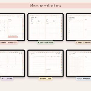 That Girl Planner Digital, Undated Daily Routine, Self Care Journal, Habit Tracker, Glow Up image 6