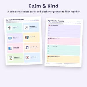 Behavior Chart for Kids, Sticker Chart, Token Board, Reward Coupons, Positive Behavior Printable image 7