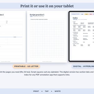 Printbaar taalleerdagboek, woordenlijst, werkwoordvervoeging, studieplanner, grammaticanotities, digitaal afbeelding 8