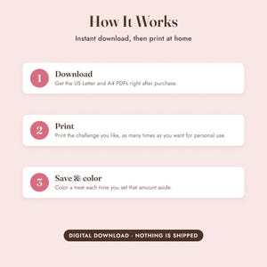 Savings Challenge Printable, Bake Shop Color In Tracker, 500 to 10000, Letter A4 image 10