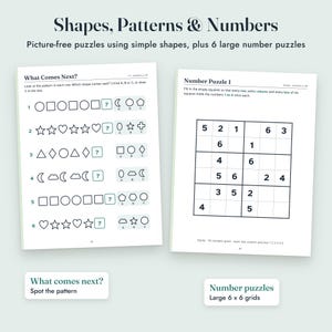 Senior Activities Printable, Large Print Word Search and Crossword, Dementia Activity Book, 104 Pages imagen 7