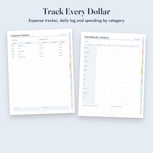 Budget Planner Printable, Bi-Weekly Paycheck Planner, Expense Tracker, Savings Tracker, Bill Calendar, Letter A4 image 6