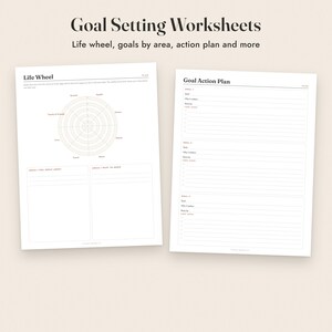 Vision Board Kit Printable, 330 Words and Affirmations, Goal Setting Worksheets image 8