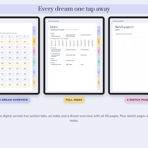 Dream Journal Printable, Lucid Dreaming Log, Symbol Dictionary, Sleep Tracker, Undated Digital Diary image 7