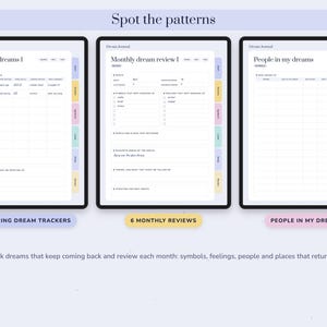 Dream Journal Printable, Lucid Dreaming Log, Symbol Dictionary, Sleep Tracker, Undated Digital Diary image 5