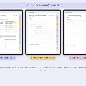 Dream Journal Printable, Lucid Dreaming Log, Symbol Dictionary, Sleep Tracker, Undated Digital Diary image 4