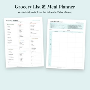 Low Histamine Food List Printable, Histamine Diet Grocery List, Food Diary, Letter A4 imagen 7