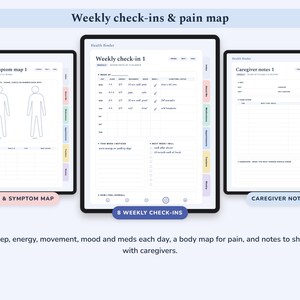 Medical Binder Printable and Digital, Health Planner, Medication Tracker, Blood Pressure Log, Symptom Journal bild 6