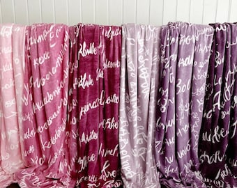 Gepersonaliseerde babydeken: aangepaste naam Minky of Sherpa