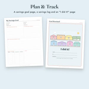 Savings Challenge Printable, Build a Town Color In Tracker, 500 to 10000, Letter A4 image 7
