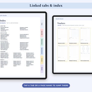 Medical Binder Printable and Digital, Health Planner, Medication Tracker, Blood Pressure Log, Symptom Journal bild 8
