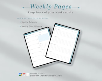 All-in-One Digital Planner 2026 2027, Hyperlink Digital Planner, Daily Weekly Monthly Journal, Goodnotes Planner, Apple Google Calendar